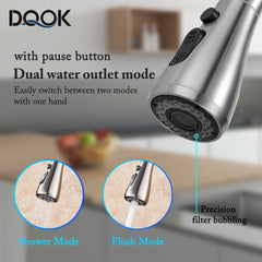 Kitchen Faucet Black Kitchen Tap Pull Out Kitchen Sink Mixer Tap Brushed Nickle Stream Sprayer Head Chrome Kitchen Water Tap